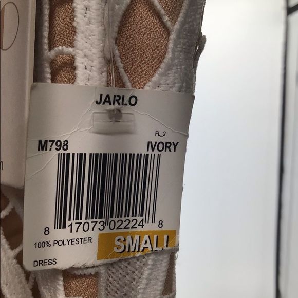 Jarlo Spring Ivory Nude Lace Illusion Flounce Halter Long Dress New With Tag 6 - Picture 9 of 11